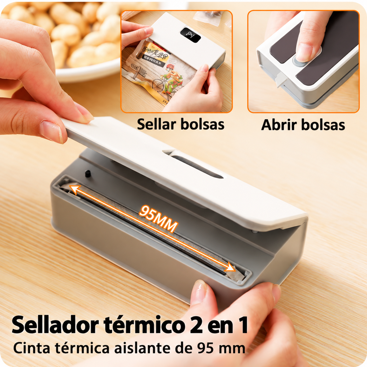 Mini – Sellador de bolsas recargable portátil